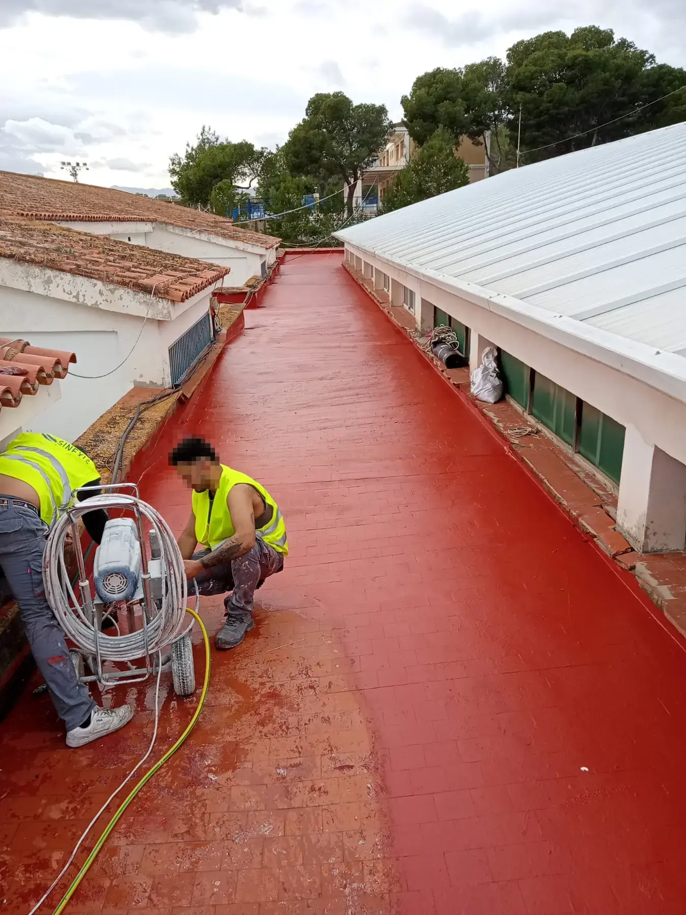 Aplicación profesional de membrana con Airless
