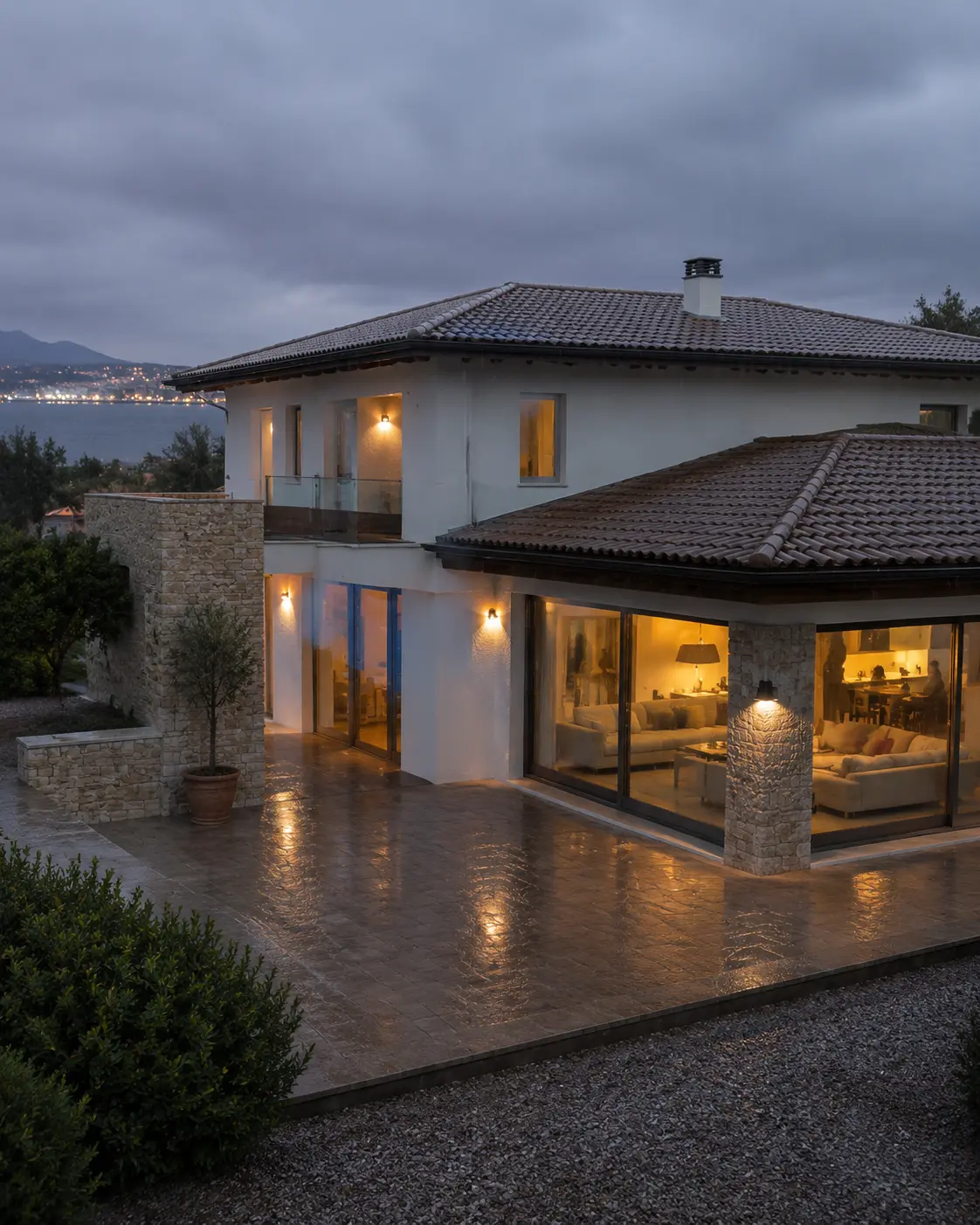 Vivienda mediterránea protegida frente a la lluvia