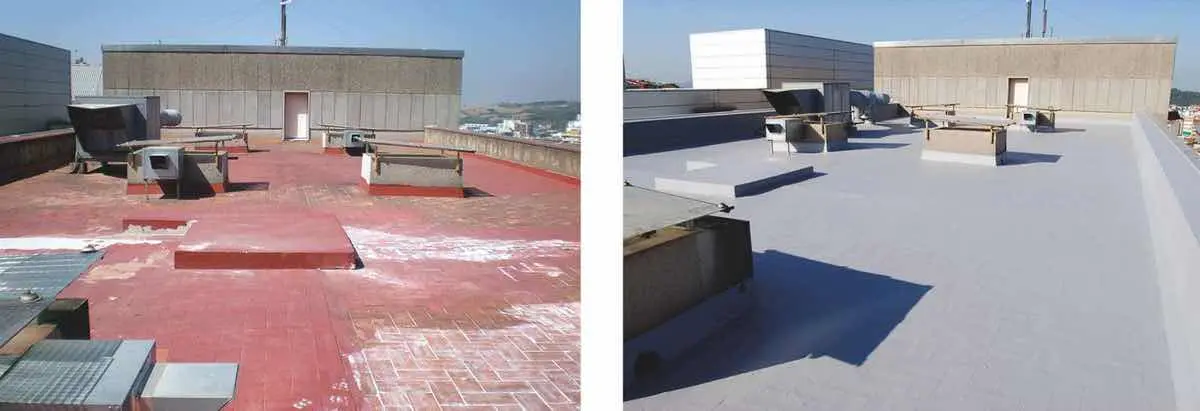 Comparativa antes y después de una rehabilitación impermeable
